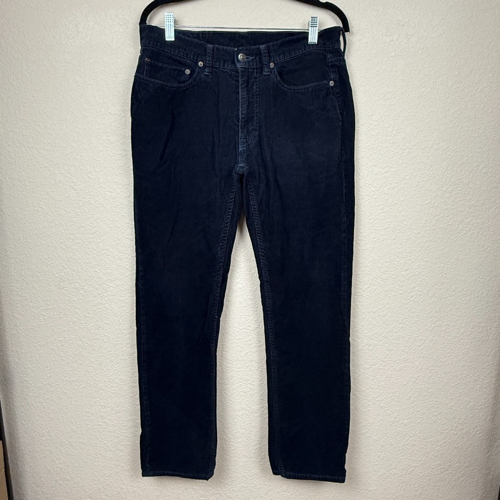 Polo Ralph Lauren Men's Navy Corduroy Jeans Pants Style 650 Straight Leg 32x30